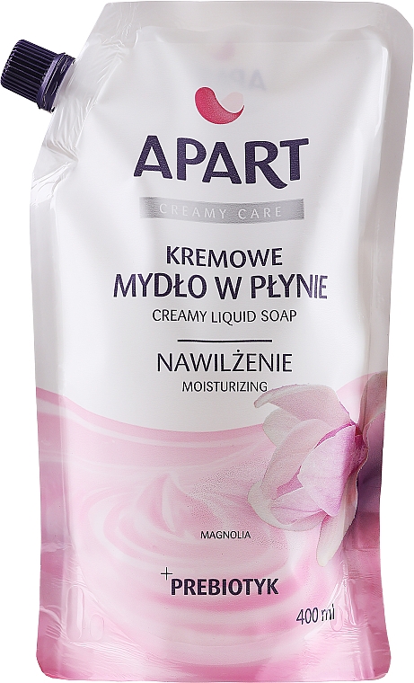 Рідке крем-мило "Магнолія" - Apart Natural Creamy Care Magnolia + Prebiotyc (дой-пак) — фото N1