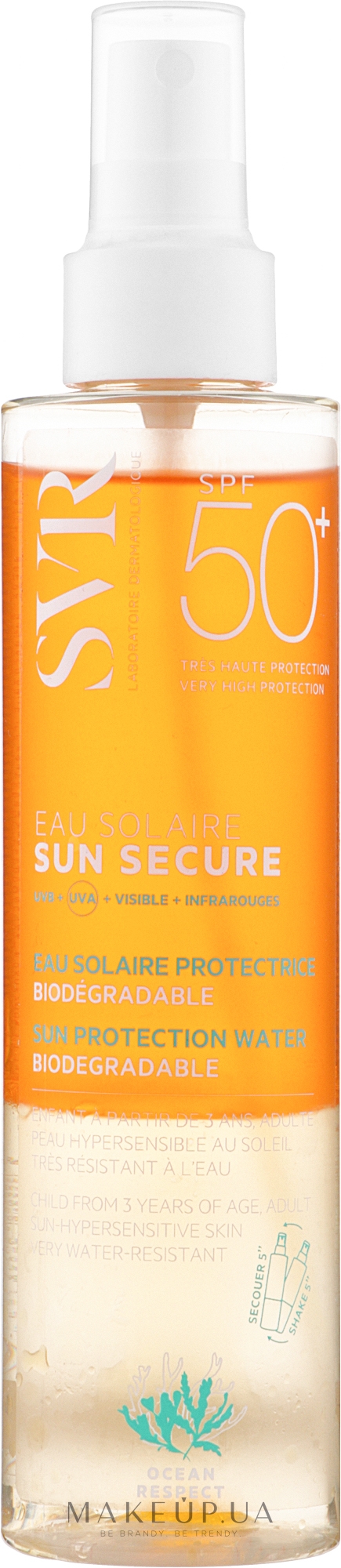 Сонцезахисна вода - SVR Sun Secure Eau Solaire Sun Protection Water SPF50+ — фото 200ml