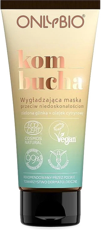 Розгладжувальна маска для обличчя проти недосконалостей - Only Bio Kombucha Smoothing Face Mask — фото N1