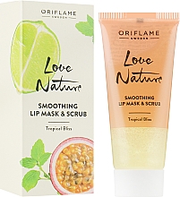 Сахарная маска-скраб для губ 2 в 1 с мятой и лаймом - Oriflame Love Nature Smoothing Lip Mask & Scrub — фото N1