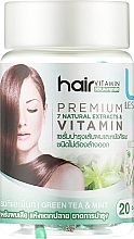 Тайские капсулы для волос c зеленым чаем и мятой - Lesasha Hair Serum Vitamin (флакон) — фото N1