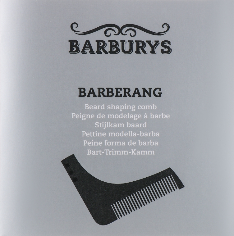Гребень для расчесывания бороды - Barburys Barberang Beard Shaping Comb — фото N3