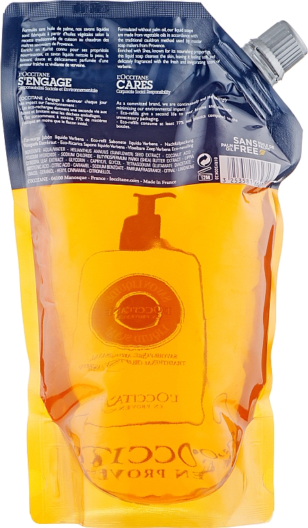 Мыло жидкое "Вербена" - L'Occitane Verbena Liquid Soap (дой-пак) — фото N2
