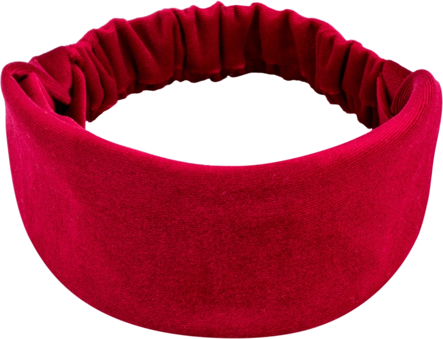 Повязка на голову, велюр прямая, красная "Velour Classic" - MAKEUP Hair Accessories