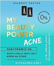 Матувальний денний крем - AA My Beauty Power Acne — фото N3