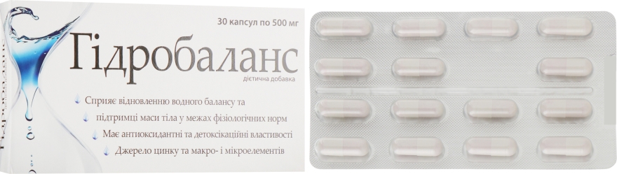 Гідробаланс 500 мг капсули №30 - Natur Produkt Pharma — фото N1