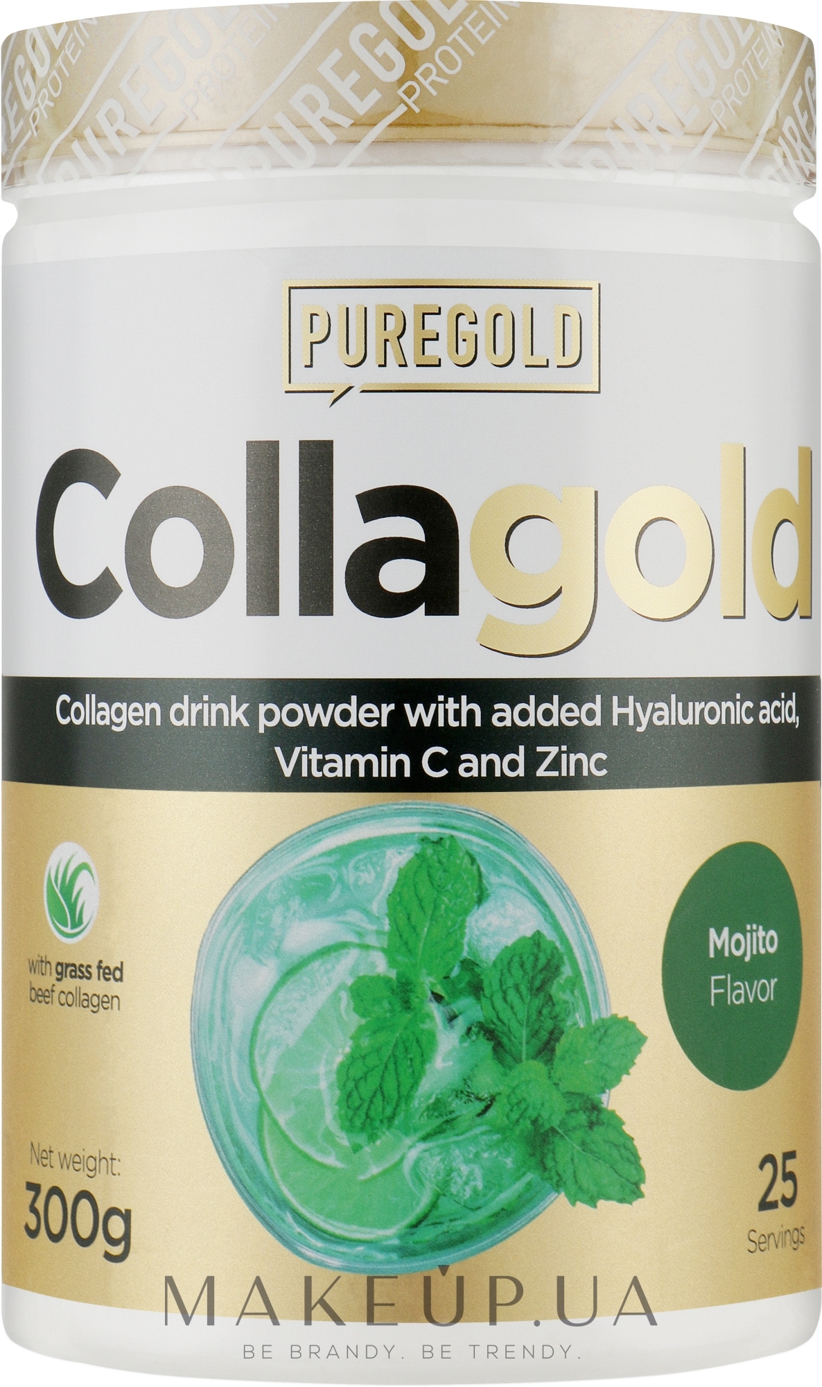 Коллаген с гиалуроновой кислотой, витамином С и цинком, мохито - PureGold CollaGold Mojito — фото 300g