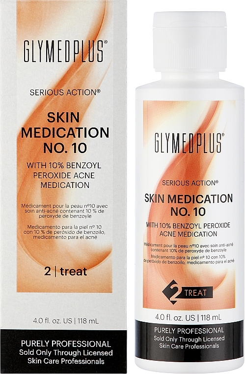 Лечение акне №10 с 10% перекисью бензоила - GlyMed Plus Serious Action Skin Medication №10 — фото N2