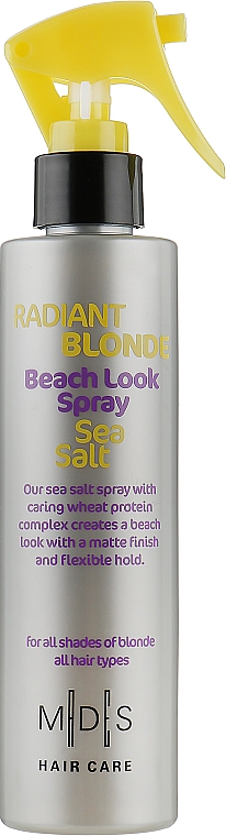 Спрей для волос «Морская соль. Сияющий блонд» - Mades Cosmetics Radiant Blonde Beach Look Sea Salt Spray — фото N1