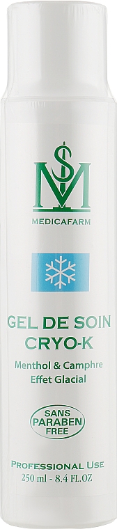 Гель для лечебного массажа КРИО-К "Замораживающий эффект" - Medicafarm Body Care Gel De Soin CRYO-K Menthol&Camphre — фото N3