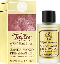 Масло до бритья "Сандаловое дерево" - Taylor of Old Bond Street Sandalwood Pre-Shave Oil — фото N2