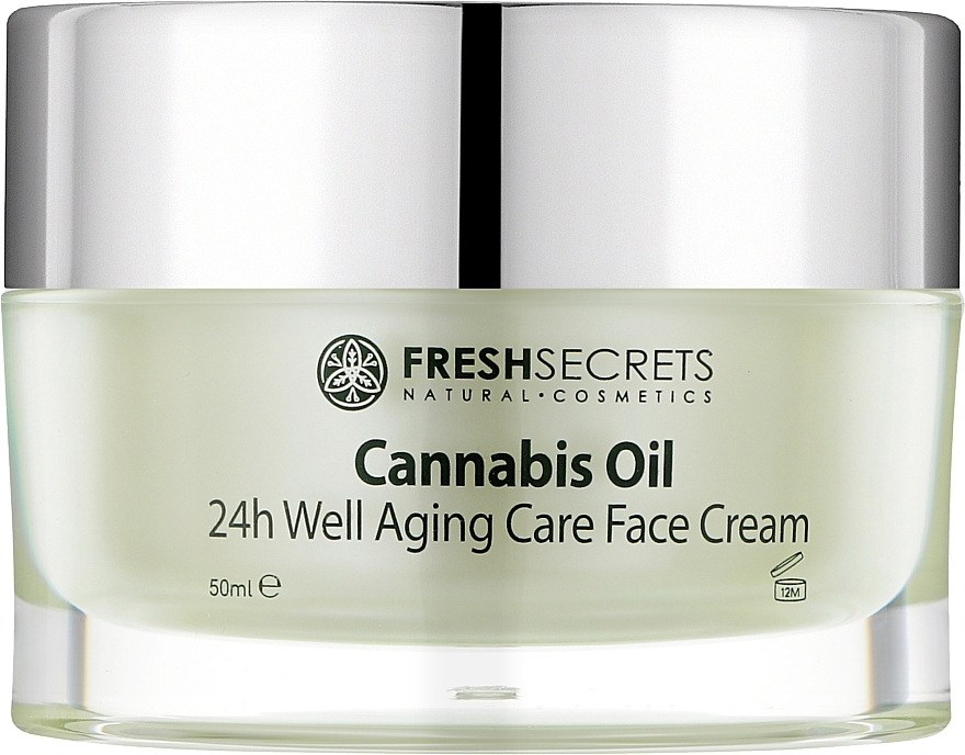 УЦЕНКА Крем для лица "Антивозрастной уход" - Madis Fresh Secrets Cannabis Oil 24Η Well Aging Care * — фото N1