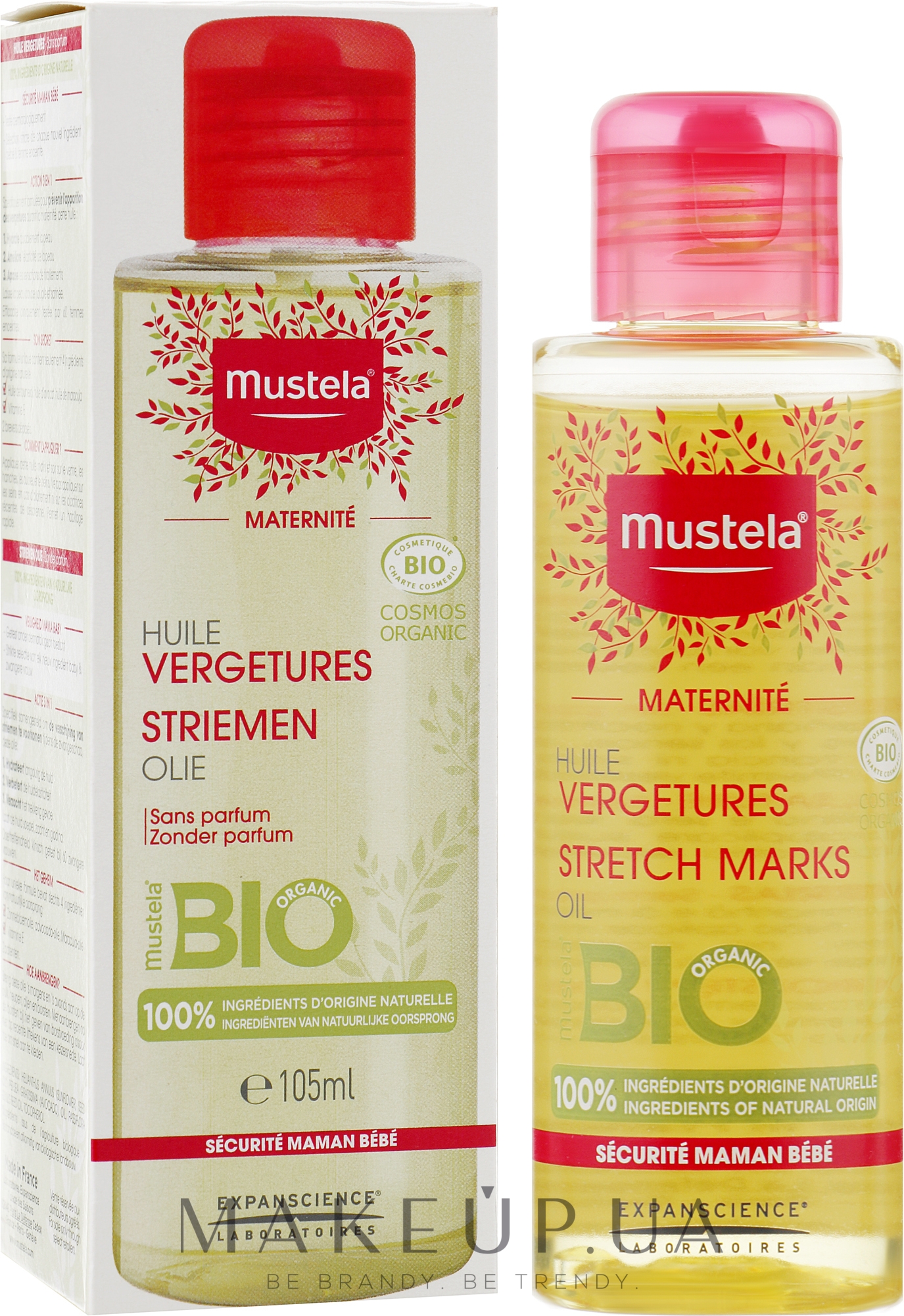 Олія від розтяжок, непарфумована - Mustela Maternity Stretch Marks Oil Fragrance-Free — фото 105ml