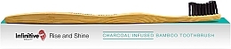 Парфумерія, косметика Бамбукова зубна щітка з вугіллям - Infinitive Beauty Rise & Shine Charcoal Infused Bamboo Toothbrush
