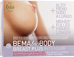 Парфумерія, косметика Набір для збільшення об'єму грудей «Бюст Плюс Інтенсив» - Bema Cosmetici BemaBioBody (treat/160g + cr/50ml + serum/20ml)