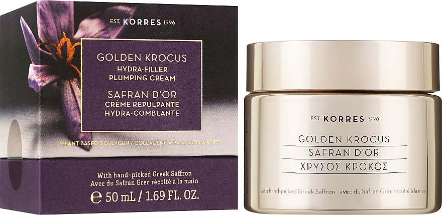 Зволожувальний крем для обличчя - Korres Golden Krocus Hydra-Filler Plumping Cream — фото N2