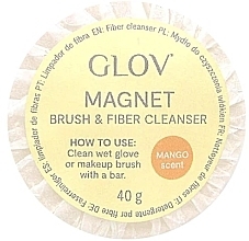 Мило для очищення косметичного приладдя "Манго" - Glov Magnet Brush & Fiber Cleanser Mango — фото N1