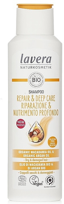 Шампунь для сухих и поврежденных волос - Lavera Repair&Deep Care Shampoo  — фото N1