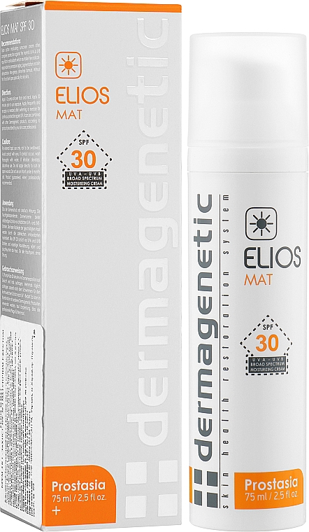 Солнцезащитный крем с матирующим эффектом - Dermagenetic Elios Mat SPF30 3in1 UVA/UVB  — фото N2