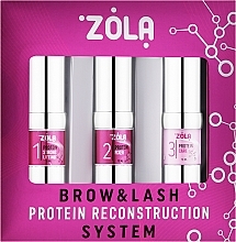 Духи, Парфюмерия, косметика Набор для ламинирования бровей и ресниц - Zola Brow And Lash Protein Reconstruction System 