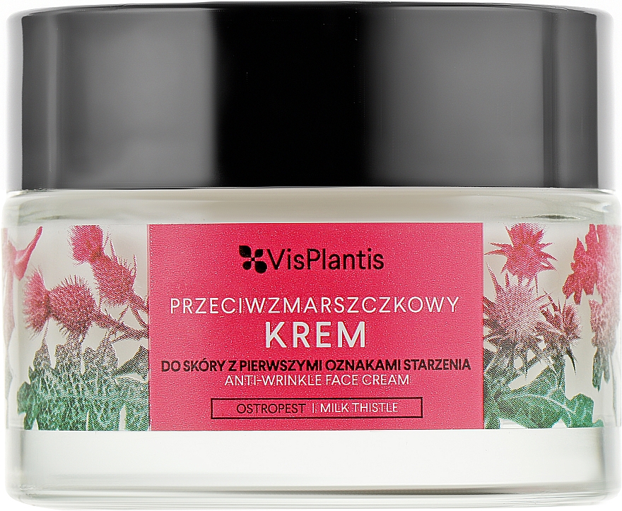 Антивозрастной крем для лица с расторопшей - Vis Plantis Anti-Wrinkle With Milk Thistle Face Cream 