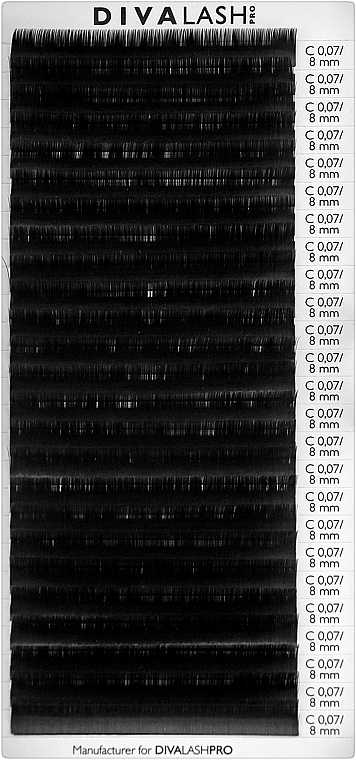 Ресницы для наращивания С 0.07 (8 мм), 25 линий - Divalashpro — фото N1