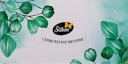 Парфумерія, косметика Серветки паперові у коробці "Natural", 2 шари, 150 шт., зелені - Silken