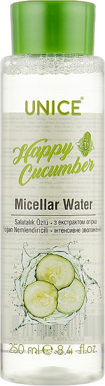 Мицеллярная вода с экстрактом огурца - Unice Micellar Water — фото N1