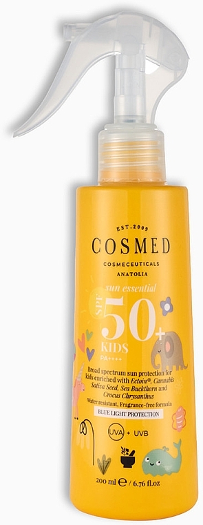 Дитячий сонцезахисний лосьйон-спрей - Cosmed Sun Essential SPF50 Kids — фото N1