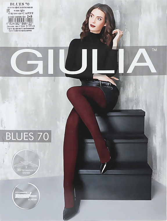 Колготки для женщин "Blues 3D" 70 Den, caffe - Giulia