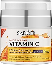 Крем для лица с витамином С отбеливающий и увлажняющий - Sadoer Vitamin C Brightening Face Cream — фото N1