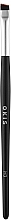 Парфумерія, косметика Пензлик для хни H3 з пружного нейлону зі скосом, чорний - Okis Brow
