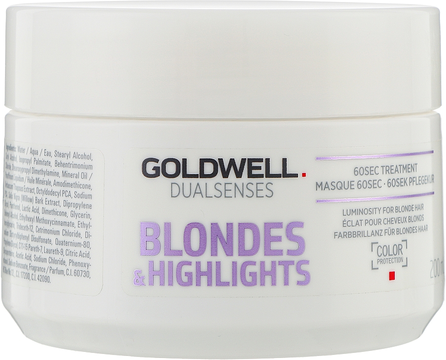 Маска для интенсивного ухода за 60 секунд - Goldwell Dualsenses Blondes&Highlights 60sec Mask — фото N1