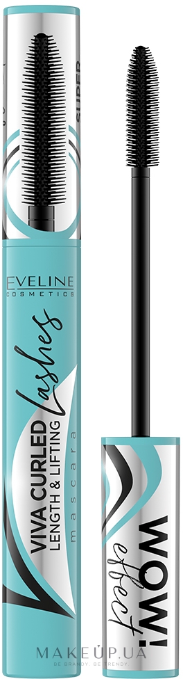 Туш для вій - Eveline Cosmetics Viva Curled Lashes Mascara Length And Lifting — фото Black