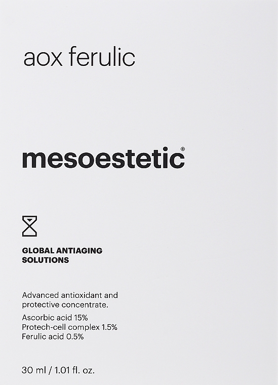 Сыворотка-антиоксидант против преждевременного старения кожи - Mesoestetic Aox Ferulic  — фото N1