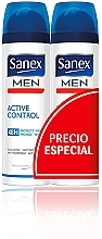 Духи, Парфюмерия, косметика Набор - Sanex Men Active Control (deo/spray/2x200ml)