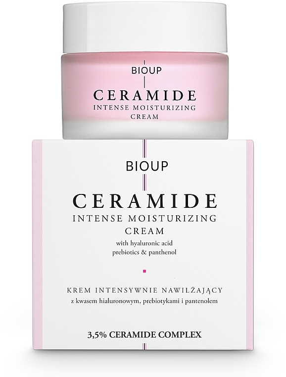 Интенсивно увлажняющий крем с керамидами, пребиотиками и гиалуроновой кислотой - Bioup Ceramide Intense Moisturizing Cream — фото N1