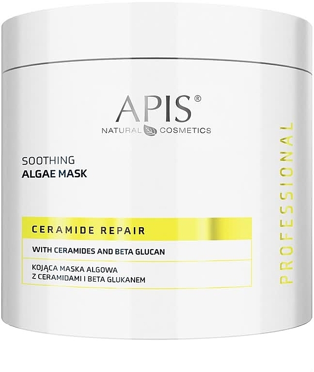 Заспокійлива маска з водоростей з керамідами та бета-глюканом - APIS Professional Ceramide Repair Soothing Algae Mask — фото N1