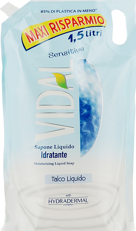Рідке мило "Ніжність пудри" - Vidal Liquid Soap Talco (дой-пак)