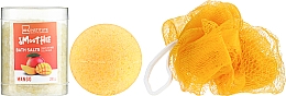 Набор - IDC Institute Smoothie Mango Set (bath/ball/140g + sponge/1pcs + salt/200g) — фото N2