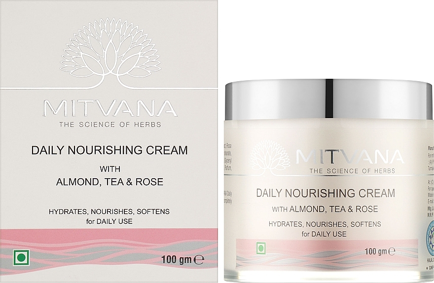 Крем для лица питательный - Mitvana Daily Nourishing Cream with Almond,Tea & Rose — фото N2