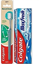 Парфумерія, косметика Набір - Colgate Max Fresh Cooling Crystals (toothpaste/75ml + tooth/brush/1pcs)