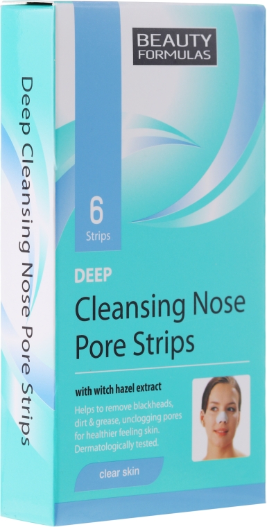 Полоски для глубокого очищения кожи носа - Beauty Formulas Deep Cleansing Nose Pore Strips