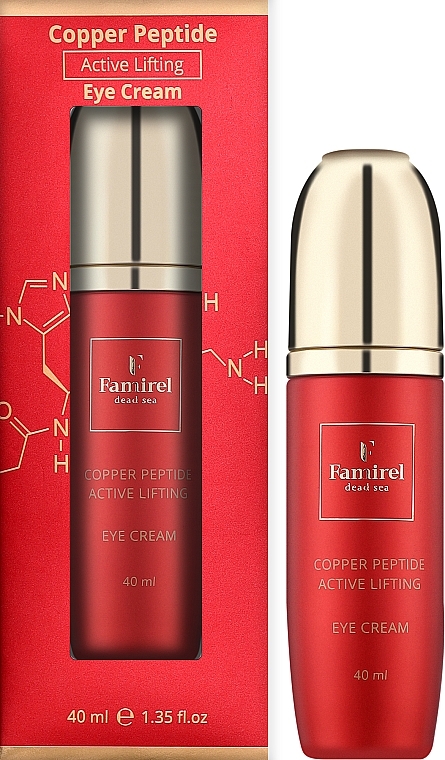 Крем лифтинг-актов для кожи вокруг глаз с пептидами - Famirel Copper Peptide Lifting Eye Cream — фото N2