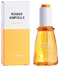 Освітлювальна сироватка для обличчя - The Saem Power Ampoule Vita-White — фото N2