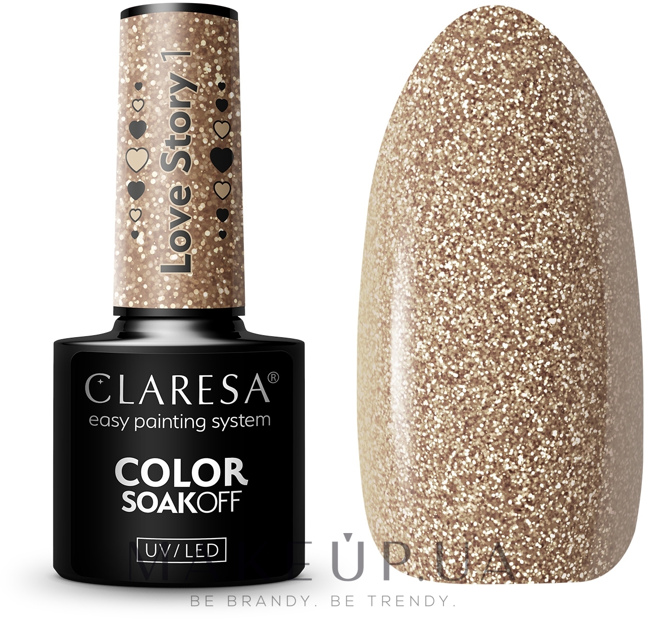 Гібридний лак для нігтів - Claresa Color SoakOff UV/LED Love Story — фото 01
