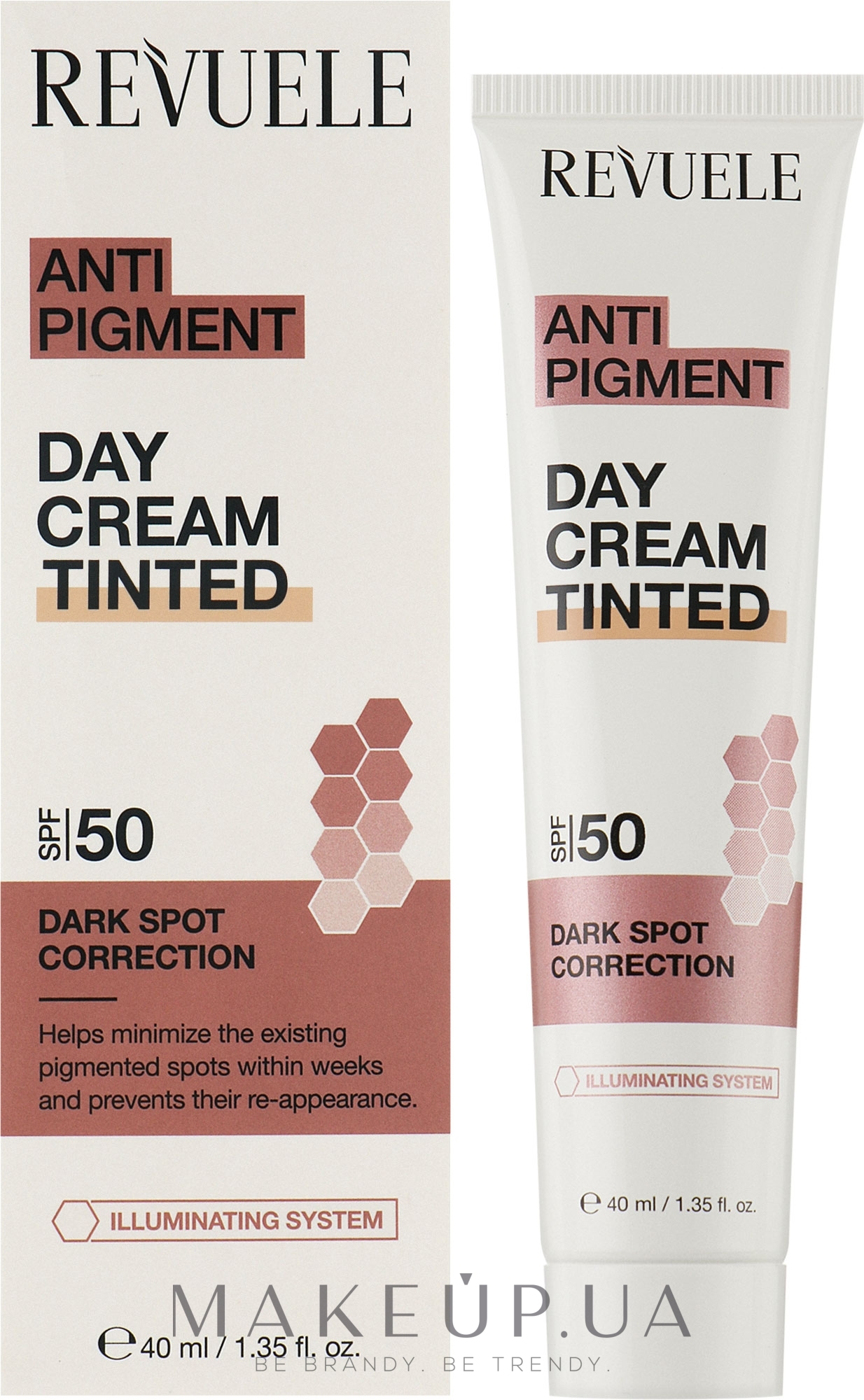 Дневной крем для лица против пигментации SPF 50 - Revuele Anti Pigment Cream — фото 40ml