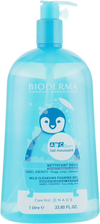 Мягкий очищающий гель для купания детей - Bioderma ABCDerm Mild Foaming Cleanser — фото N4