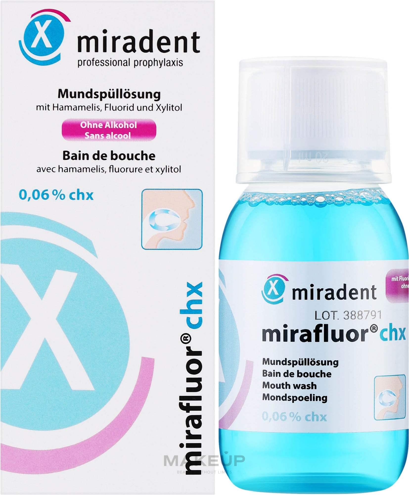 Ополіскувач для ротової порожнини - Miradent MiraFluor Chx 0,06% Liquid — фото 100ml