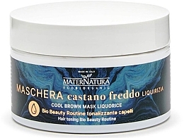 Тонувальна маска для волосся - MaterNatura Cool Brown Mask — фото N1